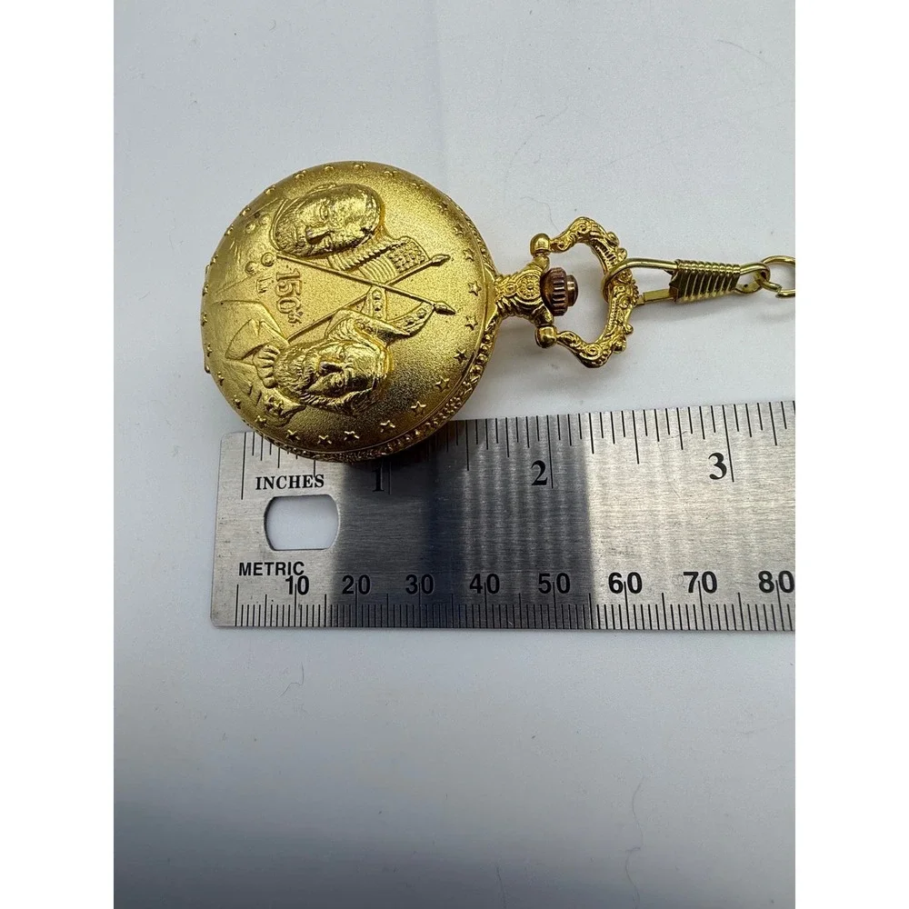 Vintage American Civil War Sesquicentennial Pocket Watch 150th Case Flag Gift